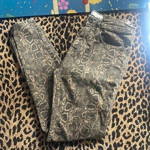 Mens zara snakeskin skinny jeans size 38